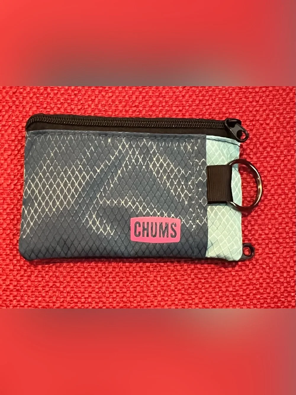 Chums Compact RFID Blocking Nylon Wallet Dual Zippered Camping HikeCard Holder